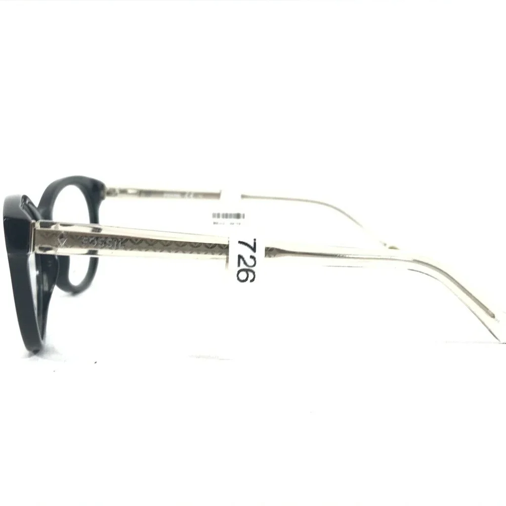Fossil Eyeglasses Frames FOS6044 HIM Black Round Cat Eye Thick Rim 52-16-140